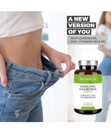 Natural Garcinia Cambogia Supplement with Chromium, Zinc, Vitamins B2 & B6 | 90 Vegan Capsules by Nutralie - Buy Online on GoSupps.com