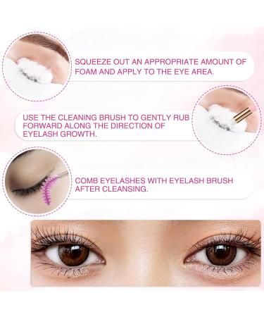 Lash Shampoo for Eyelash Extensions - 3.98L Professional Foaming Cleanser | Non-Irritating Lash Extension Kit for Salon & Home Care | 81pcs - Buy Online on GoSupps.com