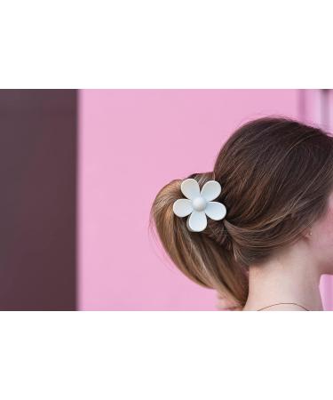6Pcs Flower Hair Claw Clips for Women - Strong Hold Medium Size Hairclips in Nude - Cute Styling Accessories for Girls with Thick Hair - Buy Online on GoSupps.com