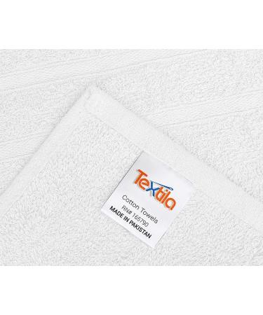Textila Terry Washcloth Pack of 8 - White 13x13 Inches - Soft & Luxurious - Absorbent Cloths for Bath, Face, Hand, Kitchen, Spa - Hotel & Home Use - Buy Online on GoSupps.com