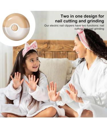 Electric Nail Clipper - Electric Nail Grinder USB Rechargeable Nail Clippers with Catcher 2 in-1 Nail File for Baby Kids Seniors Newborn Adult Yellow - Buy Online on GoSupps.com