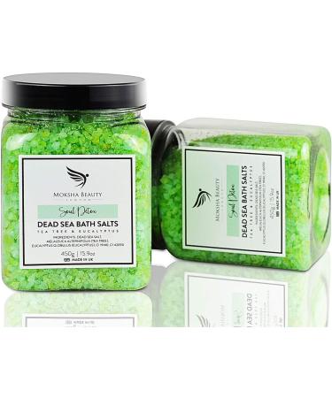 Tea Tree Foot Spa Salts (450g) - Made in UK | Natural Dead Sea Salts for Women & Men - Aromatherapy Bath Soak - Buy Online on GoSupps.com