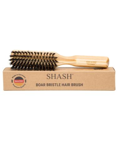 Since 1869 Hand Made in Germany - 100% Boar Bristle Hair Brush  Suitable For Thin To Normal Hair - Naturally Conditions Hair  Improves Texture  Exfoliates  Soothes and Stimulates the Scalp