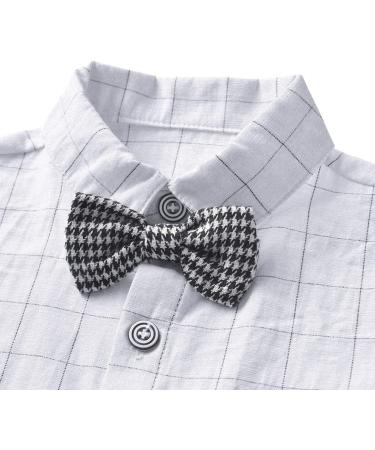AmzBarley Baby Boys Gentlemans Suit | Long/Short Sleeve Dress Shirt, Pants, Vest, Bowtie | Tuxedo Rompers for Kids | 1-2 Years - Buy Online on GoSupps.com
