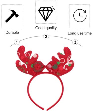FRCOLOR Christmas Reindeer Antlers Headband Elf Headband Christmas Hat Headband Feather Headband Festival Santa Hat Headband - Buy Online on GoSupps.com