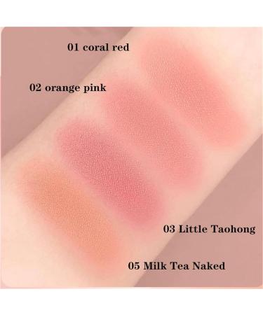 Oil Control Air Cushion Blush Natural Matte Cheek Blush Highly Pigmented Long Lasting Single Color Powder Blush for Cheeks with Soft Mushroom Puff - Buy Online on GoSupps.com