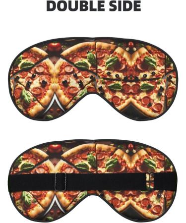 SSIMOO 3D Pizza Pepperoni Sleep Mask - Adjustable Breathable & Fashionable Eye Mask for Comfortable Sleep | International Shipping Available - Buy Online on GoSupps.com