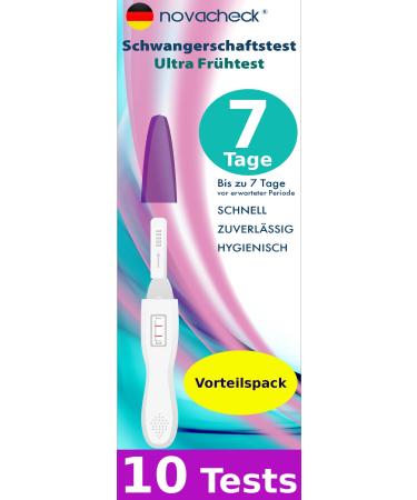NOVACHECK Pregnancy Test ULTRA Early Test Set of 10 up to 7 days earlier