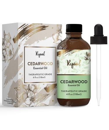 Cedarwood Essential Oil for Aromatherapy Skin & Hair Natural & Undiluted Essential Oil for Diffuser Candle & Soap Making Premium Grade with Glass Dropper 4 Fl Oz