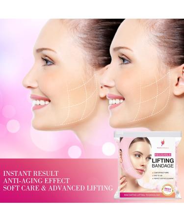 V Line Mask - Double Chin Reducer & Face Slimming Strap | V Shaped Face Lifting Belt for Jawline | Reusable and Adjustable - Buy Online on GoSupps.com