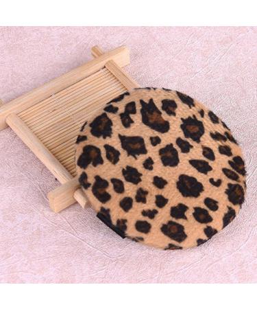 Beaupretty 4pcs Leopard Print Round Puff - Large Flocking Cloth Makeup Powder Puffs for Flawless Application | International Shipping Available - Buy Online on GoSupps.com