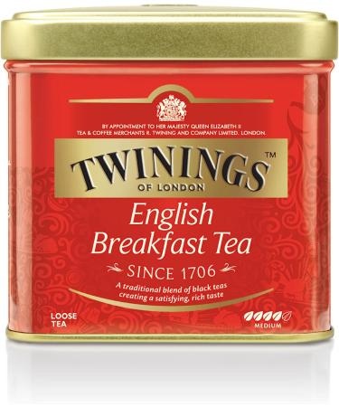 Twining English Breakfast Tea Black Tea Lose Lose in the tea can of strong black tea made of high -quality tea leaves picked in Sri Lankas and India's best tea gardens G neutral 100 grams
