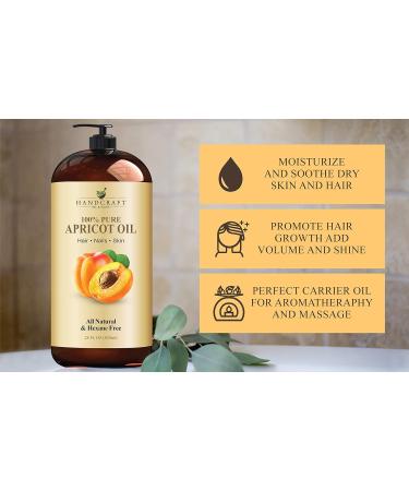 Premium 100% Pure Apricot Kernel Oil - Cold Pressed Carrier Oil for Aromatherapy - 828 ml (Pack of 1) - Buy Online on GoSupps.com