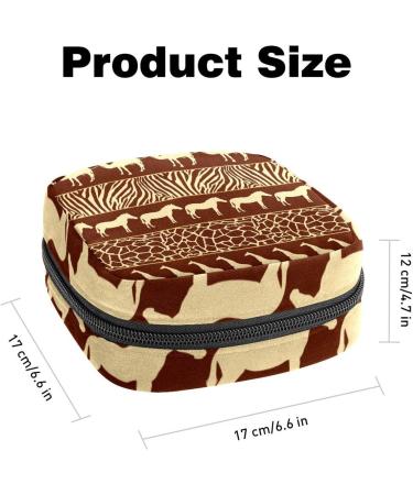 Wild Animals African Pattern Period Pouch - Tampon Storage Bag for Teen Girls - Buy Online on GoSupps.com