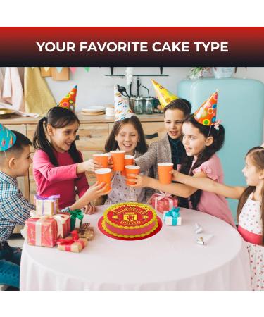 YummyArt Edible Cake Topper - edible cake decorations 20cm diameter edible cake toppers compatible with manchester united cake topper edible football cake toppers edible - Buy Online on GoSupps.com