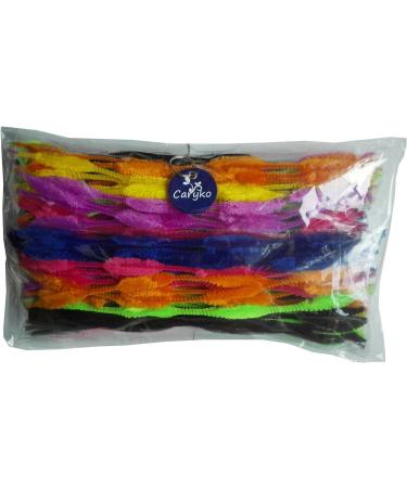 Caryko Fuzzy Bump Chenille Stems Pipe Cleaners Pack of 100 - Assorted Colors - Buy Online on GoSupps.com