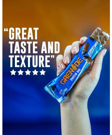 Grenade OREO Milk Chocolate High Protein Bar 20g Protein and 1 g Sugar per Snack Bar 12 Count 2.1 oz Bars - Buy Online on GoSupps.com