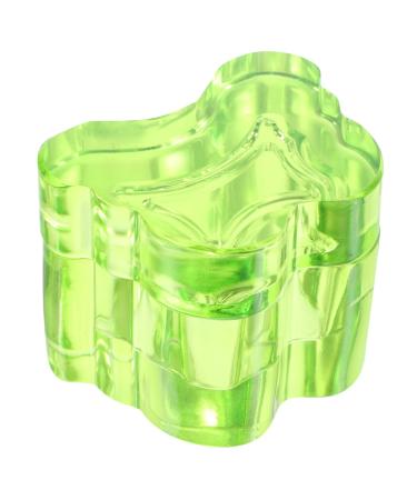 HAPINARY Nail Art Liquid Holder with cover tool manicure glass nail dish cup bracket nail art dish plate cup thicken nail dish with lid glass nail art cup Nail supplies Nail Manicure Tools 7x5.6cm Green