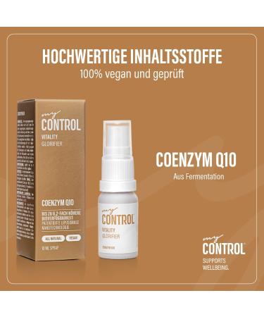 My Control Vitality Coenzyme Q10 Spray 10ml | Anti-Aging | 6.2x Bioavailability | Supports Energy Metabolism & Reduces Oxidative Stress - Buy Online on GoSupps.com