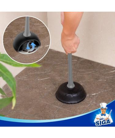 MR.SIGA Toilet Plunger and Bowl Brush Combo - Gray, 1 Set for Effective Bathroom Cleaning - Buy Online on GoSupps.com