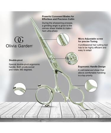Olivia Garden Precision Cut Right-Handed Hair Cutting Scissor 5.75-Inch 5.75" Classic - Buy Online on GoSupps.com