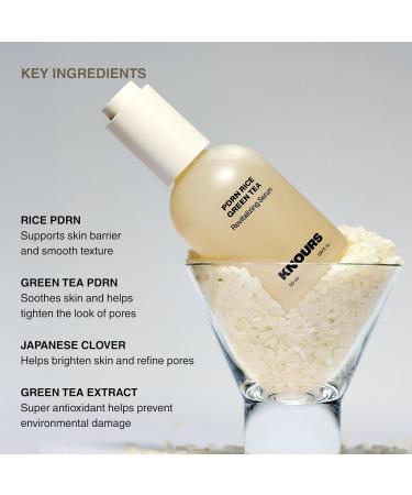 KNOURS. PDRN Rice & Green Tea Revitalizing Serum with Rice PDRN Green Tea Niacinamide & Hyaluronic Acid Nourished Dewy Radiant Skin 50ml - Buy Online on GoSupps.com