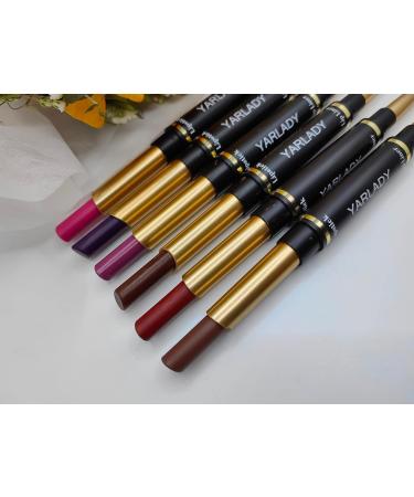 6pcs Matte Lipstick & Lip Liner Set - Long Lasting Waterproof Nude & Dark Brown - 24 Hour Moisturizing Lip Makeup Kit - Buy Online on GoSupps.com