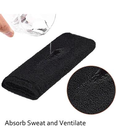 6 Inch Black Athletic Wristbands - Elastic Sweatband for Gymnastics, Tennis & Outdoor Activities - Buy Online on GoSupps.com