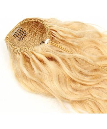 Ponytail Extensions 10-24" Drawstring Ponytail for Women Clip in Ponytail Extension Curly Wavy Ponytail Hairpiece Long Ponytail Extension Human Hair Body Wavy Blonde for Women(Size:10inch(25cm)) 10inch(25cm) DrawString - Buy Online on GoSupps.com