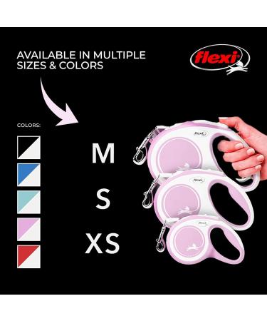 Flexi New Comfort Dog Leash - Ergonomic & Durable for Small Dogs up to 15kg | 4.8m Pink - Ideal for Comfortable Walks - Buy Online on GoSupps.com