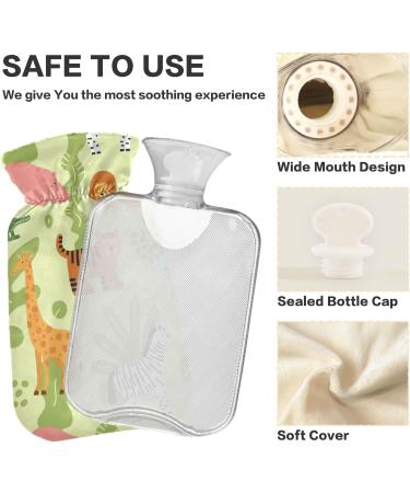 Buy Naanle Jungle Animals Tiger Hot Water Bottle - 2L Transparent Heat Therapy for Pain Relief | Ideal for Bed & Hand/Foot Comfort - Buy Online on GoSupps.com