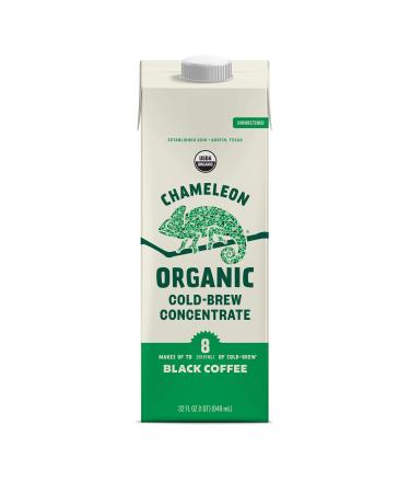 Chameleon Organic Cold Brew Black Coffee, Multi-serve Concentrate, 100% Arabica, Toffee & Chocolate, 32 Fl Oz
