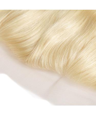 Mila 100% Remy Human Hair Lace Frontal 613# Blonde Body Wave Closure 13x4 with Baby Hair - 12/30cm - Buy Online on GoSupps.com