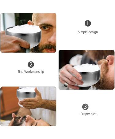 Buy Baluue Stainless Steel Shaving Soap Cream Bowl - Unbreakable Wet Shave Mug with Lid for Home Bathroom - Silver - Buy Online on GoSupps.com
