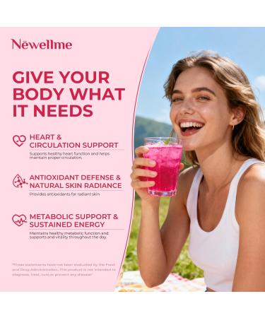 NEWELLME Organic Super Reds Beetroot Powder Nitric Oxide & Blood Pressure Support Heart & Circulation Steady Energy Sugar Free Non-GMO Grape Seed Polyphenols 14 Sachets Berry Flavor 14 Daily Packs - Buy Online on GoSupps.com