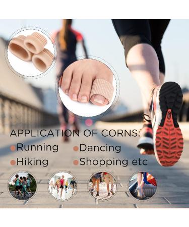 Soft Gel Toe Cushion Tube Protectors - 10 Pieces, 3 Sizes - Corn Pad, Toe Separator Sleeves for Pressure Relief - Buy Online on GoSupps.com