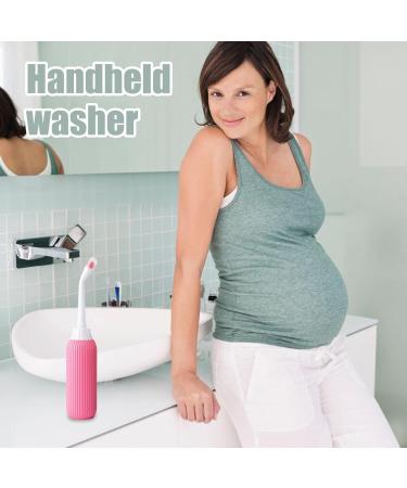 Virtcooy Portable Bidet Bottle - 500ml Travel & Camping Perineal Cleaner with Storage Bag - Ideal for Post-Partum & Personal Hygiene - Pink - Buy Online on GoSupps.com