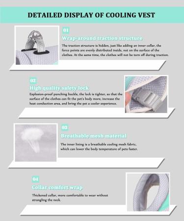 Shop Dog Cooling Vest - Breathable Mesh Jacket for All Dog Sizes | Adjustable & Reflective Stripes - Ideal for Outdoor Activities - Buy Online on GoSupps.com