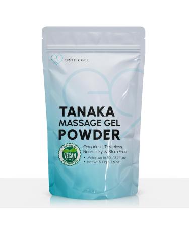 Tanaka Edition Nuru Massage Gel Powder 500g | Aloe Vera Seaweed Liquorice & Green Tea | Made in Japan | Paraben & Glycerine Free | Makes 1.05 gal Tanaka - 500g