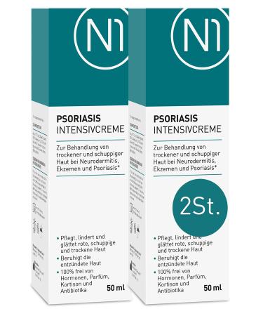 N1 Psoriasis intensive cream 100ml - eczema & neurodermatitis cream - soothes maintains relieves and smoothes red scaly inflamed & dry skin 100 ml (1 Pack)