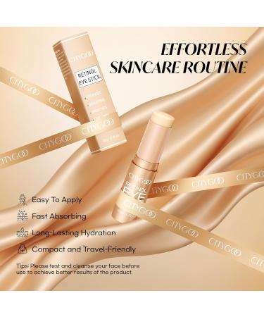 CITYGOO Retinol Eye Stick Hydrating: Dark Circle & Puffiness Balm with Retinol & Collagen - Anti Aging Wrinkle Cream For Women - Travel Friendly and Korean Skin Care 0.35oz/10g Gold 0.35 Ounce (Pack of 1) - Buy Online on GoSupps.com