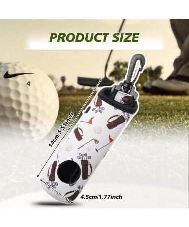 Golf Tee Holder & Ball Carry Bag Pouch Set with Keychain Clip - Golf Gifts & Accessories - Buy Online on GoSupps.com