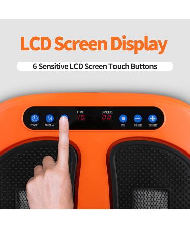 HOLTAL Adjustable Vibrating Foot Massager with Remote Control - Electric Leg, Foot, and Back Massager for Increased Blood Circulation - Orange - Buy Online on GoSupps.com
