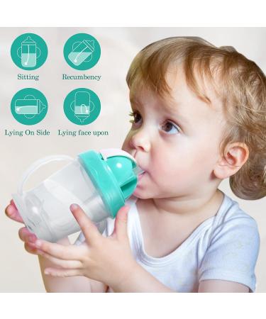 JOYWA Soft Spout Sippy Cup with Weighted Straw - Leak-proof, Spill-proof, Break-proof - 160ml Toddler Learner Cup for 6+ months (Green) - Buy Online on GoSupps.com