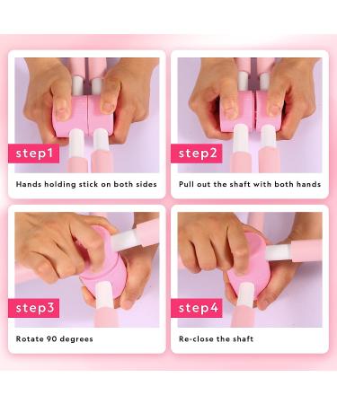 Grafken Pink Posture Corrector for Adults & Kids | Retractable Yoga Sticks for Body Alignment | Stretching Tool for Back Support - Buy Online on GoSupps.com