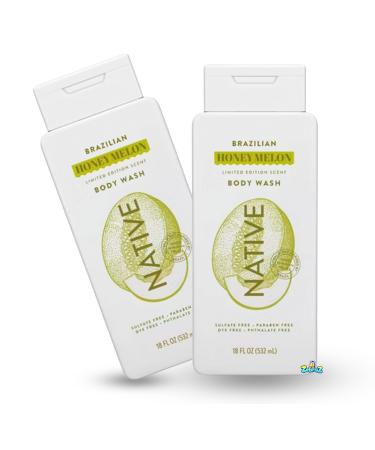 Native - Passport Limited Edition Global Flavors Sulfate-Free Body Wash - Brazilian Honey Melon - 18 fl oz - Pack Of 02