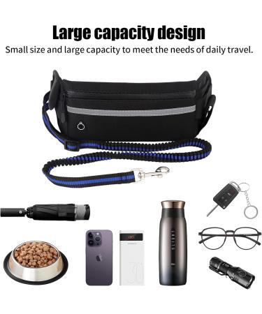 Hands Free Dog Lead with Fanny Pack for Walking Jogging Running Durable Dog Lead for Medium Large Dogs Retractable Bungee Lead Running Dog Lead with Reflective Stitches Seat Belt Buckle - Buy Online on GoSupps.com