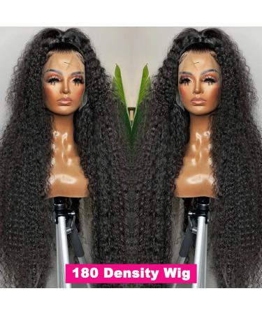 34 Inch Deep Wave HD Lace Front Wig | 180% Density Glueless Human Hair Wig | Wet and Wavy Curly Wig for Women - Buy Online on GoSupps.com