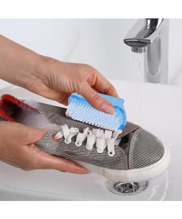 Nail Brush 4pcs Two-Sided Scrubbing Brushes Nail Cleaning Brush Fingernail Brush with Soft Bristles Plastic Fingernail Scrubber for Toes Nails Hands Garden Home Salon Use (Style-A) - Buy Online on GoSupps.com