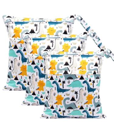 Trasun diaper pockets NASE pockets wet and dry winding bag waterproof washable wetbag organizer for toddler diapers travel gym beach pool (blue5) blue5 l